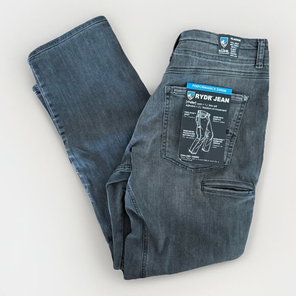 Kuhl Ryder Jeans Mens 32X30 Alloy Denim Indigo Dye Stretch Straight Leg 5141 - Picture 1 of 16